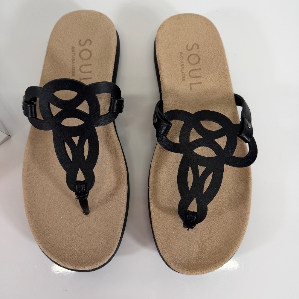 SOUL Naturalizer Women’s Janice Black Cool Comfort Sandals‎ 8.5M